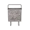 Floral Embossed Metal Wall Pocket