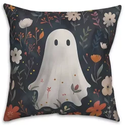 Floral Ghost Throw Pillow