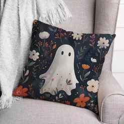 Floral Ghost Throw Pillow