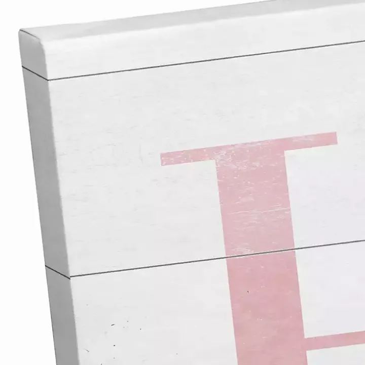 Floral Heart Home Canvas Art Print