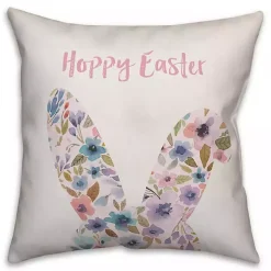 Floral Hoppy Easter Pillow