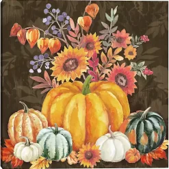 Floral Pumpkins Canvas Art Print