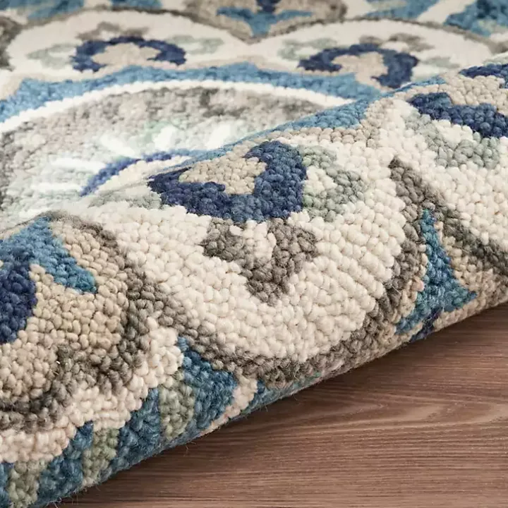 Floral Round Edged Area Rug, 6 ft.