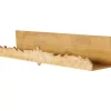 Floral Scroll Natural Wood Wall Shelf