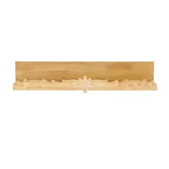 Floral Scroll Natural Wood Wall Shelf
