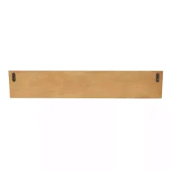 Floral Scroll Natural Wood Wall Shelf