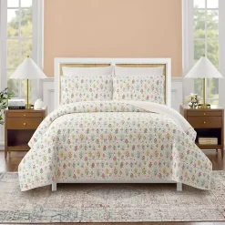Floral Wallpaper 3-pc. Full/Queen Quilt Set