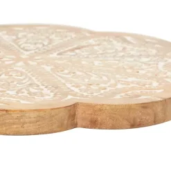 Floral Wood Lazy Susan Cake Stand