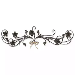 Flower Scroll Metal Wall Plaque