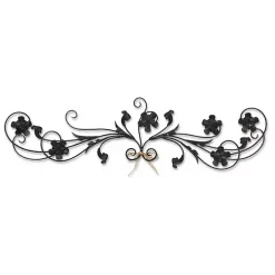 Flower Scroll Metal Wall Plaque