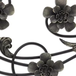 Flower Scroll Metal Wall Plaque