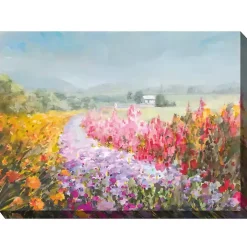 Flowering Footpath Outdoor Canvas Art Print