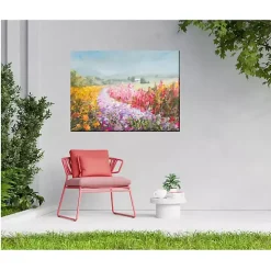 Flowering Footpath Outdoor Canvas Art Print