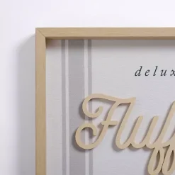 Fluff and Fold Wood Wall Plaque