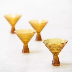 Fortessa Amber Jupiter Martini Glasses, Set of 4
