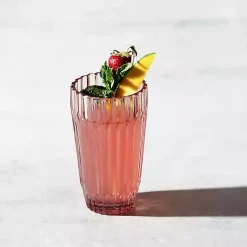 Fortessa Pink Archie Tall Glasses, Set of 6