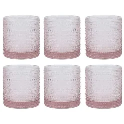 Fortessa Pink Jupiter Short Glasses, Set of 6