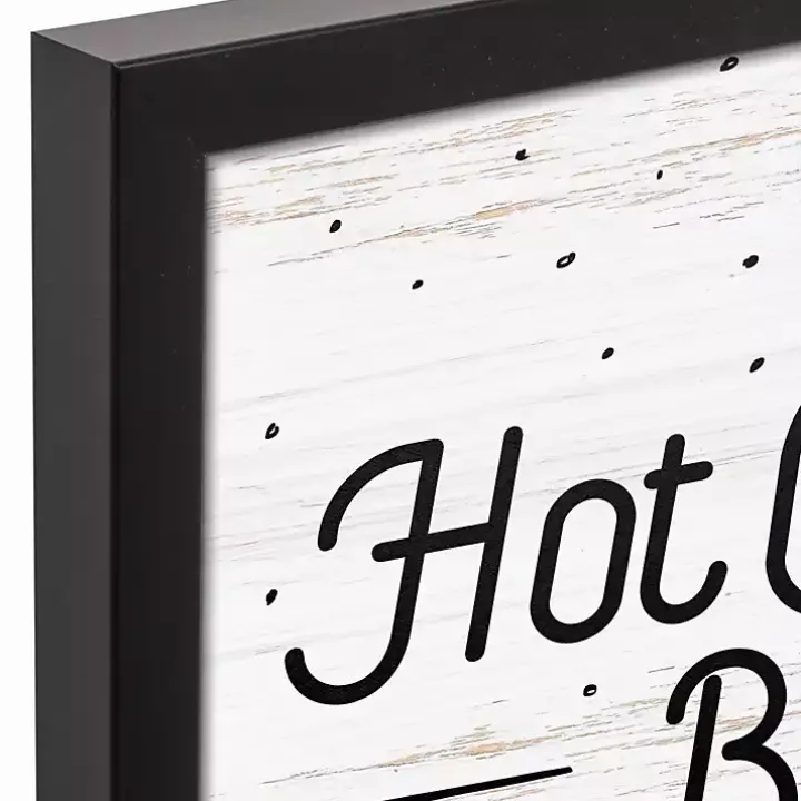 Framed Hot Cocoa Bar Christmas Canvas Wall Plaque