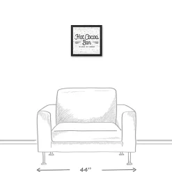 Framed Hot Cocoa Bar Christmas Canvas Wall Plaque