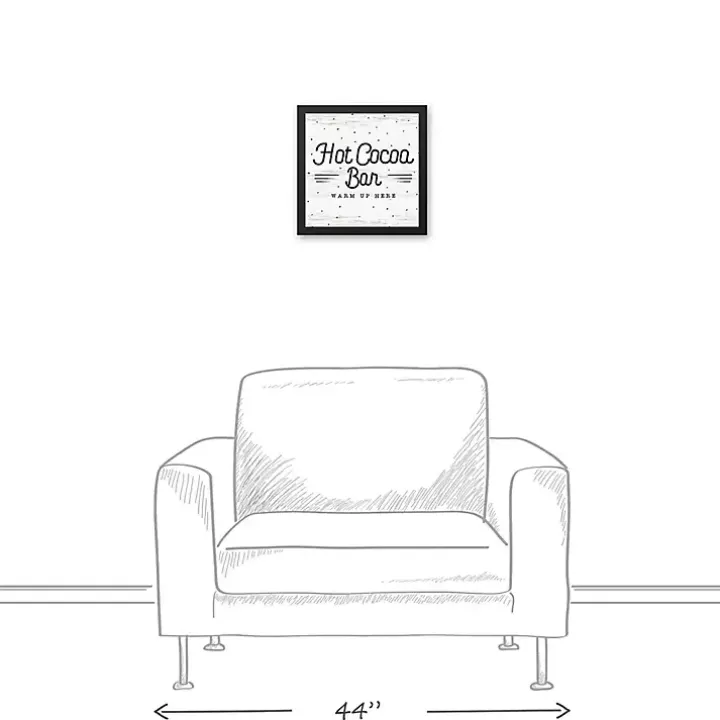Framed Hot Cocoa Bar Christmas Canvas Wall Plaque
