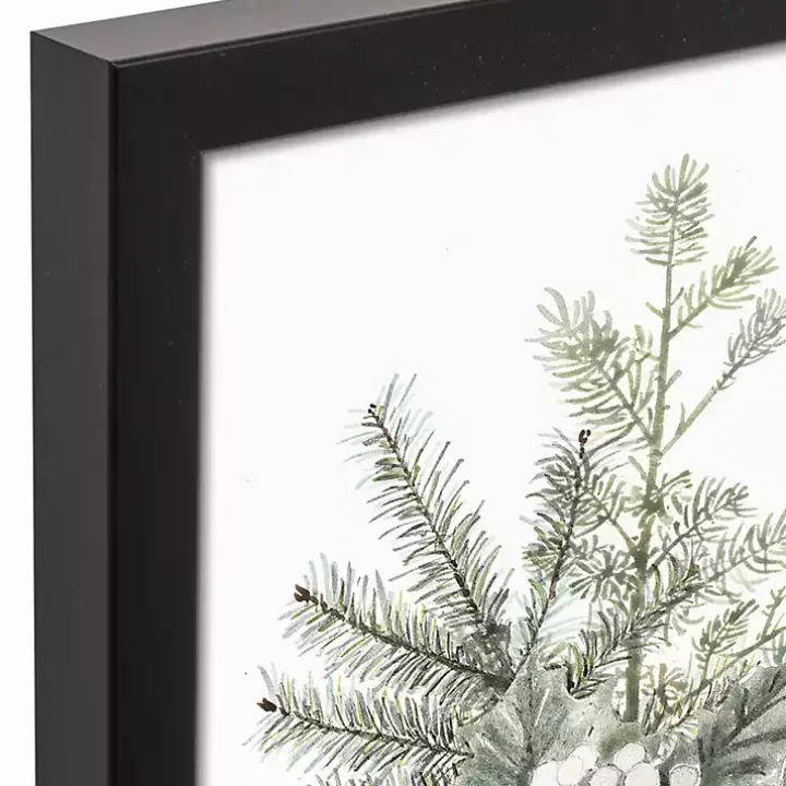 Framed Joy to the World Christmas Canvas Art Print