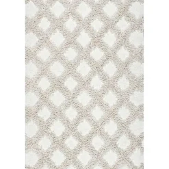 Francis Diamond Shaggy Area Rug, 4x6