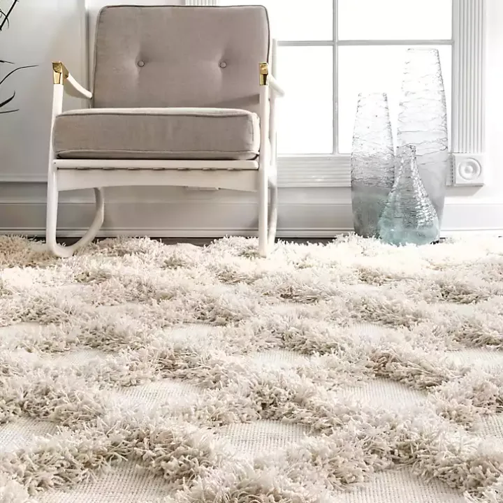 Francis Diamond Shaggy Area Rug, 6x9