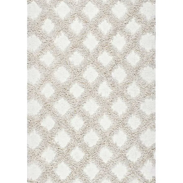 Francis Diamond Shaggy Area Rug, 6x9