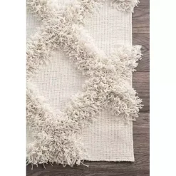 Francis Diamond Shaggy Area Rug, 6x9