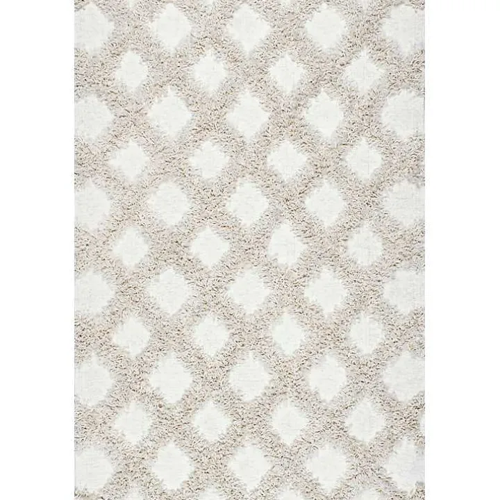 Francis Shaggy Diamond Trellis Area Rug, 7x9