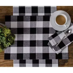 Franklin Black Gingham Napkins, Set of 6