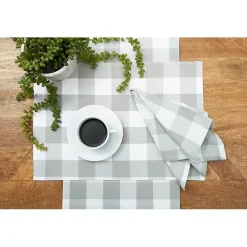 Franklin Slate Gingham Napkins, Set of 6