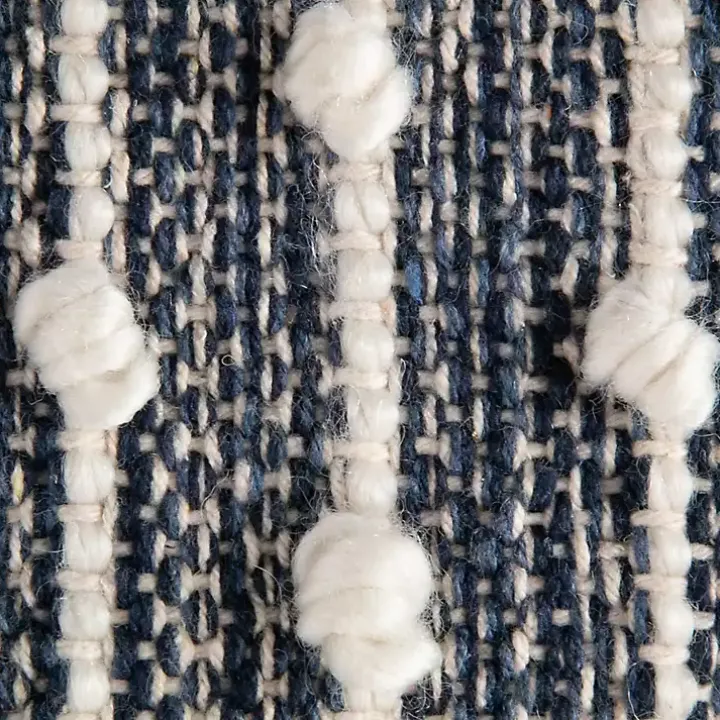 French Blue Recycled Cotton Accent Rug, 2x3
