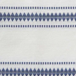 French Blue Zig Zag Stripe Table Runner, 72 in.