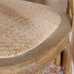 French Country X-Back Dining Chairs, Set of 2