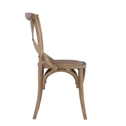 French Country X-Back Dining Chairs, Set of 2