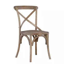 French Country X-Back Dining Chairs, Set of 2