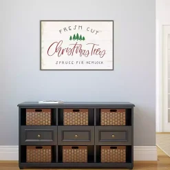 Fresh Cut Trees Framed Canvas Print