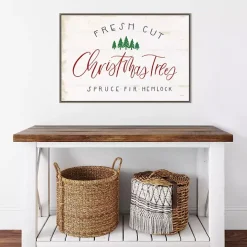 Fresh Cut Trees Framed Canvas Print