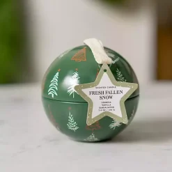 Fresh Fallen Snow Tin Candle Ornament