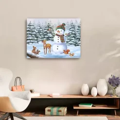 Friendly Snowman Canvas Art Print