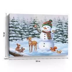 Friendly Snowman Canvas Art Print