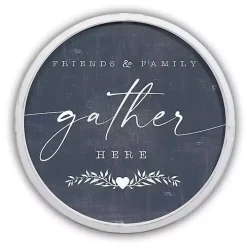 Friends & Family Gather Here Framed Wall Plaque