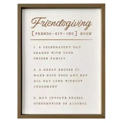 Friendsgiving Definition Framed Art Print