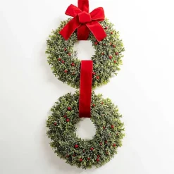 Frosted Berry Boxwood Double Wreath