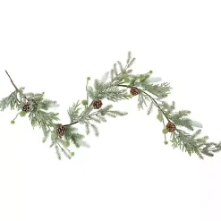 Frosted Evergreen and Pinecone Forest Garland