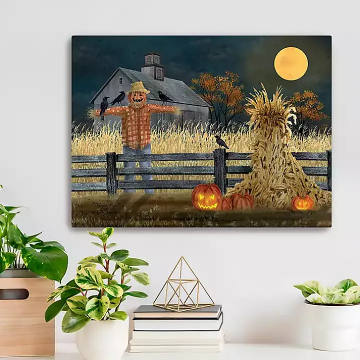 Full Moon Scarecrow Canvas Art Print, 18x24