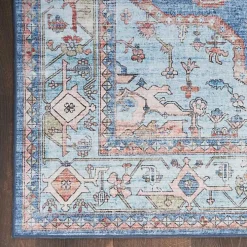 Fulton Blue Medallion Area Rug, 7x9