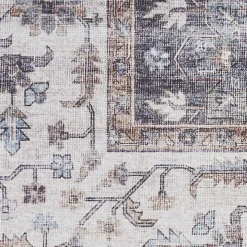 Fulton Charcoal Medallion Area Rug, 5x7