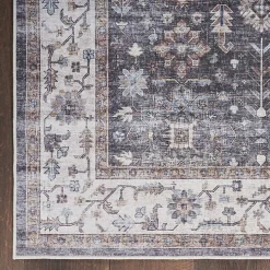 Fulton Charcoal Medallion Area Rug, 5x7